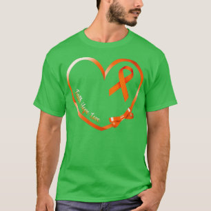 T-shirt FEMMES Foi Hope Aimer Orange Ruban Leukemia Awar