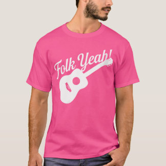 T-shirt FEMMES Folk Ouais Acoustique Guitare Musique Guita