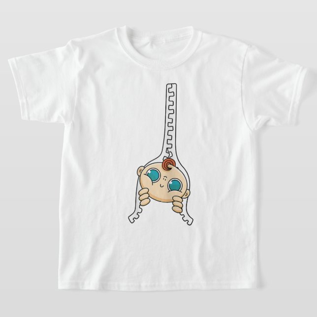 T-shirt FEMMES Grossesse Humour Maman Zipper Baby Baby Pee (Poser)