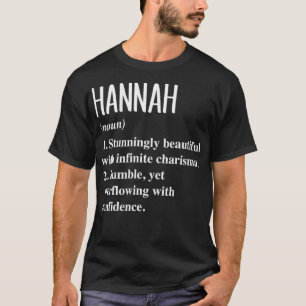 T-shirt Femmes Hannah Prénom Définition G personnalisé