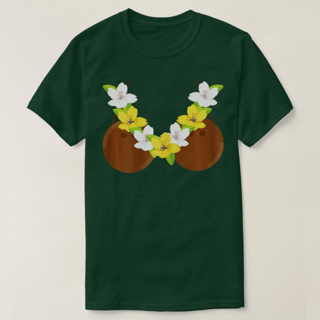 T-shirt Femmes Hawaii Coconut Bra Funny Hawaii Bikini Co (Design devant)