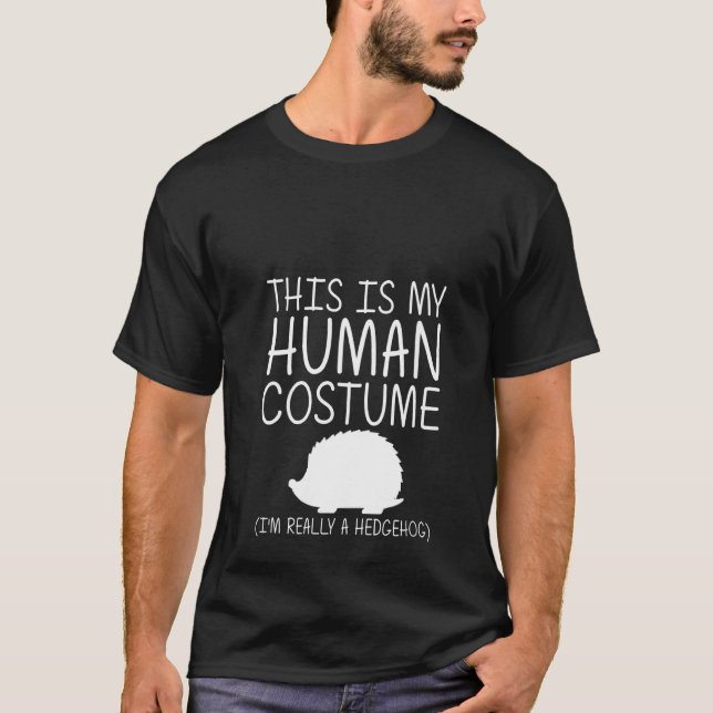 T-shirt FEMMES Hérisson Facile Halloween Costume humain Ro (Devant)