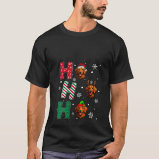 T-shirt Femmes Ho Ho Ho Chesapeake Bay Retriever Chien Chr