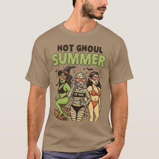 T-shirt Femmes Hommes Drôle Halloween Chaud Fantôme Été Ét