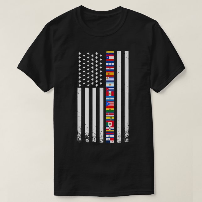 T-shirt Femmes Hommes National Hispanique Mois du patrimoi (Design devant)