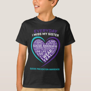 T-shirt Femmes Hommes Sensibilisation au suicide Soeur Sui