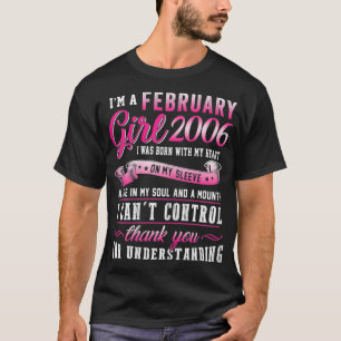 T-shirt Femmes I'm A February Girls 2006 15th Birthday Gif