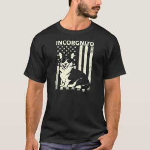 T-shirt Femmes Incorgnito Corgi Pour Drapeau Américain Cor
