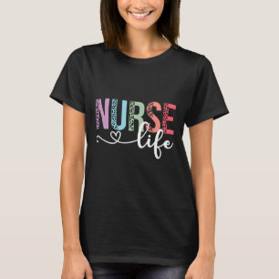 T-shirt Femmes Infirmière Durée De Vie Rn Lpn Cna Leopard 