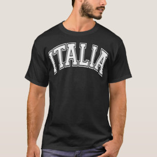 T-shirt Femmes Italia Varsity Style rose avec blanc Tet VN