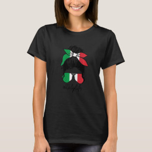 T-shirt Femmes Italie Vie Italienne Drapeau Fierté Girl mi