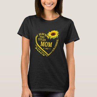 T-shirt Femmes J'Ai Deux Titres Maman Et Grammie Mères D