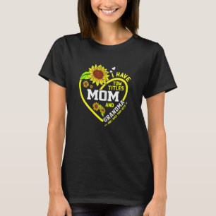 T-shirt Femmes J'Ai Deux Titres Maman Et Grand-Mère Mères