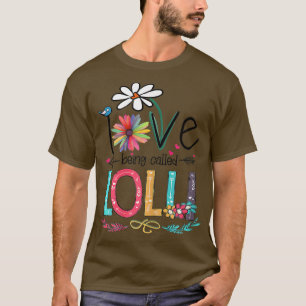 T-shirt Femmes J'Aime Être Appelée Lolli Sunflower Mères