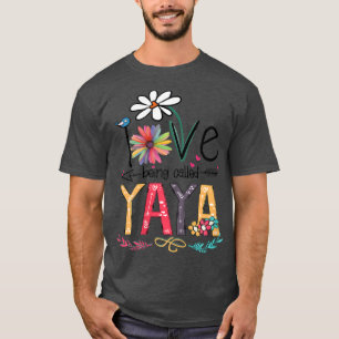 T-shirt Femmes J'Aime Être Appelée Yaya Sunflower Mères