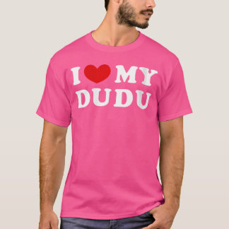 T-shirt Femmes J'aime Mon Dudu J'adore Mon Dudu VNeck amie