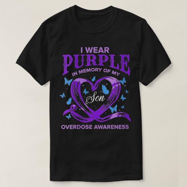 T-shirt Femmes Je Porte Du Violet Pour Mon Fils Sensibilis (Design devant)