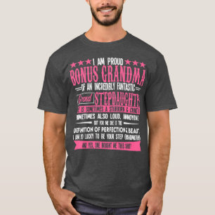 T-shirt Femmes Je suis fière grand-mère bonus d'un b incro