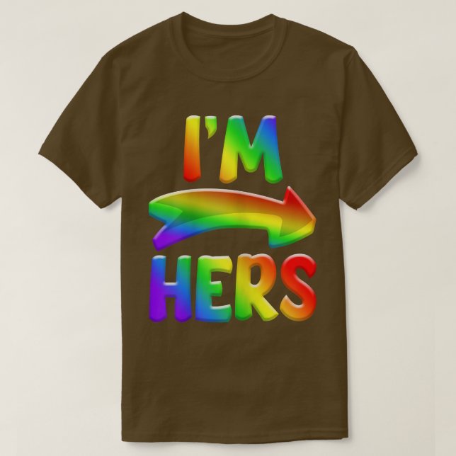 T-shirt Femmes Je suis Hers Bi Biseual LGBT Pride Mois  (Design devant)