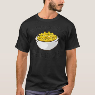 T-shirt Femmes Je suis juste ici pour le Mac et fromage VN