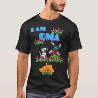 T-shirt FEMMES JE SUIS OMA (Grand-Mère) VACHE, MOULE À VEN