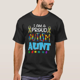 T-shirt Femmes Je suis une fière autisme Tante Sensibilisa