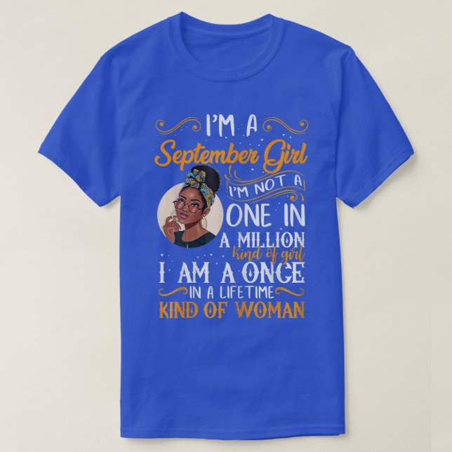 T-shirt Femmes Je suis une fille de septembre Black Women  (Design devant)