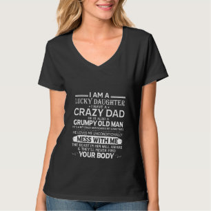 T-shirt FEMMES Je Suis Une Fille Heureuse J'Ai Un Papa Fou