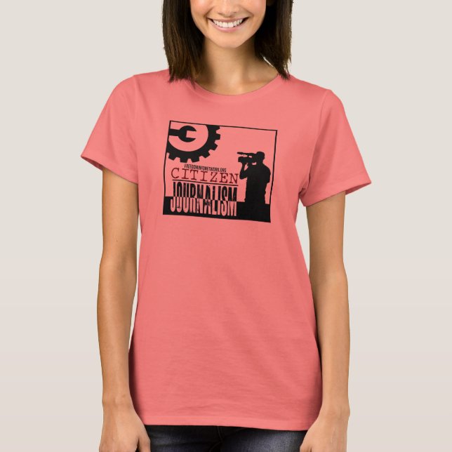 T-shirt Femmes "Journalisme Citoyen" Ringer Tee (Devant)