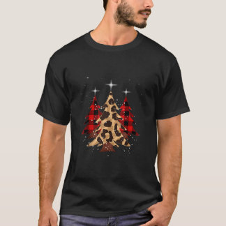 T-shirt Femmes Joyeuses Et Lumineuses Drôle Leopard Plaid 