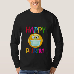 T-shirt FEMMES Joyeux Purim Costume Drôle Masque Visage Ju