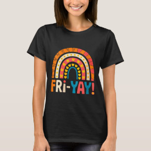 T-shirt Femmes Joyeux Vendredi Fri-yay Enseignant École Mè