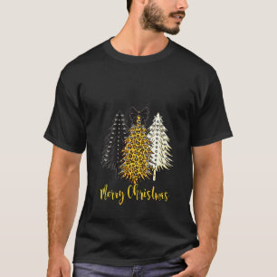 T-shirt Femmes Joyeux Xmas Punk Rock Animal Leopard Noël