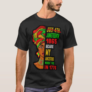 T-shirt Femmes Juillet 4 Juillet 1865 Présent pour l'Afriq