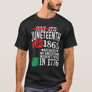 T-shirt Femmes Juillet 4 Juin 1865 Parce Que Mes Ancêtres