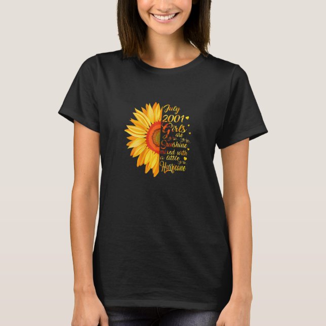 T-shirt Femmes Juillet Fille 2001 21 Ans 21ème Anniversair (Devant)
