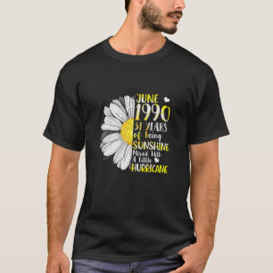 T-shirt Femmes Juin Fille 1990 31 Ans 31 Sunshine Bir