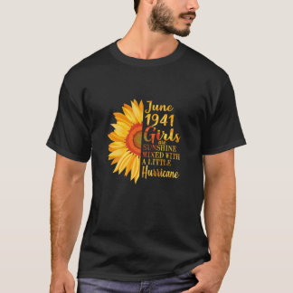 T-shirt Femmes Juin Filles 1941 80E Anniversaire 80 Annive