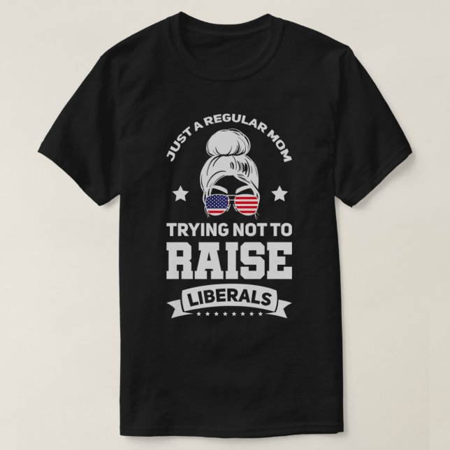 T-shirt Femmes Juste une maman essayant de ne pas élever L (Design devant)