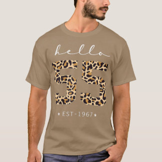 T-shirt Femmes léopard Bonjour 55e anniversaire Est 1967 A
