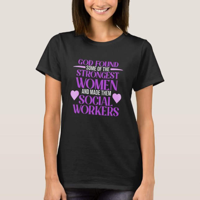 T-shirt Femmes les plus fortes Travailleurs sociaux Mois d (Devant)