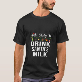 T-shirt Femmes les plus susceptibles à Noël jumelé famille