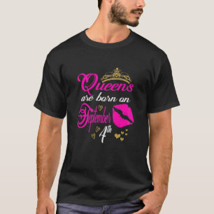 T-shirt Femmes Lèvres Rouges Imprimer Reines Sont Nées En