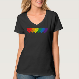 T-shirt Femmes Lgbt Rainbow Heart Lgbtqia Gay