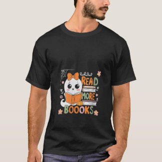 T-shirt Femmes Lire Plus Livres Ghost Livres Éffrayants Ha