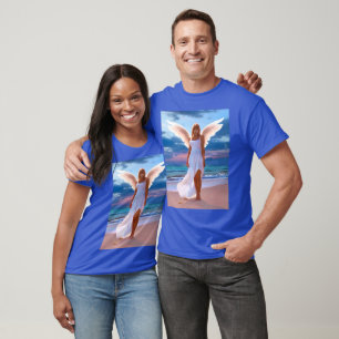 T-shirt Femmes magnifiques avec des ailes d'ange sur une p