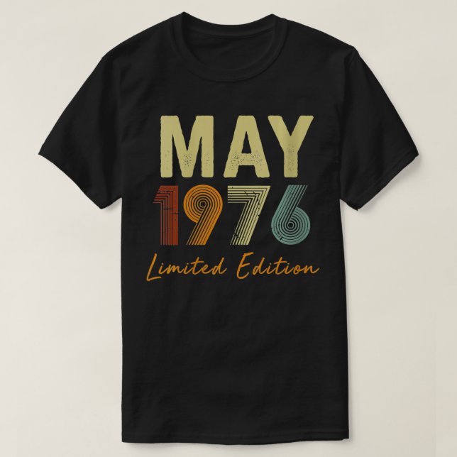 T-shirt Femmes mai 1976 Edition limitée Retro 45 ans (Design devant)