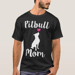 T-shirt Femmes Maman Pitbull Pit Bull Chien Maman Cadeau N