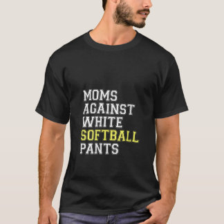 T-shirt Femmes mamans contre les pantalons de softball bla