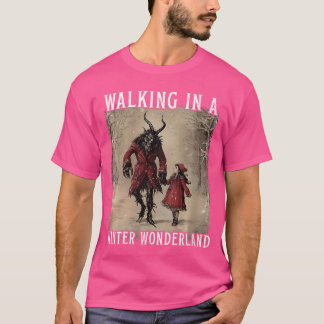 T-shirt Femmes marchant dans un Krampus Créatif de Noël me